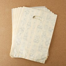 100p 양장 비닐봉투(베이지)(22x31cm)손잡이 비닐봉지