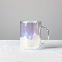 홈카페 오로라 내열 유리컵 홀로그램 숏 머그컵 430ml, 제품선택:오로라 낮은머그430ml, 단품