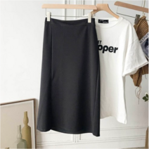 드까 사계절 무드 스판 밴딩 절개스커트
