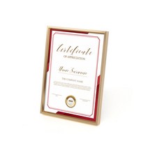 모던라인 입체 상장액자(A4) (골드)졸업장 인증서액자