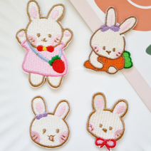 내 토끼들 접착식 와펜 자수패치 와팬 의류리폼 헤어핀만들기 귀여운와펜