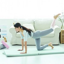 방지 폴딩 요가매트 헬스 부상 필라테스 요가 홈트 층간소음 집콕 운동매트, 블랙