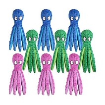 Sosation 615363 9pcs 삐걱거리는 강아지 장난감 문어 플러시 츄 충전물 진 튼튼한 상호작용 소형 대형 이빨 애완동물 훈련 즐거운 놀이 줄다리기 3가지 색상