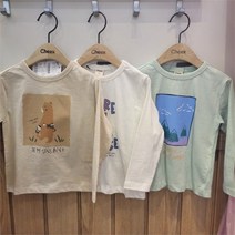 치크 SH03 봄 그래픽 긴팔 티셔츠 CKLA23S1B