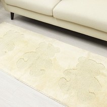 더와이달고나베어 극세사 다용도매트 발매트 러그 70x18..., 아이보리