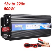 차박용품캠핑 인버터차량용 차박 인버터 3000W500W 전원 수정 사인파 DC 12V/24V AC 220V 자동차 변압기 변환기 충전기 어댑터, [01] 12v to 220v 500W