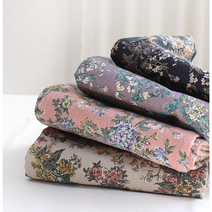 릴리패브릭 대폭-15수바이오워싱린넨) 릴리안플라워(4컬러) Z1, 네이비