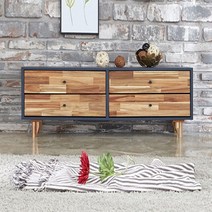 씨앤씨구스 TV다이 디엘르 루시엔 전면 아카시아원목 1200 TV거실장 장식장, 군청