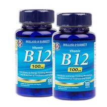 Vitamin B12 홀랜드 앤 바렛 100ug 비타민 B12 100정 2팩 Holland & Barrett 영국 직배송, 2개
