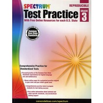 Test Practice Grade 3: With Free Online Resources for Each U.s. State, Spectrum