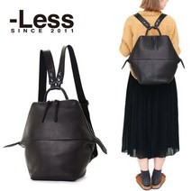 Less 레 헥사곤 배낭 L 사이즈 레이디스 맨즈 일본제 A4 가죽 가죽 육각형 히메지 슈링크 레더 Less Design 레스 디자인 유니섹스 내일락