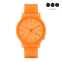 코모노 와치 모노 실리콘 손목 시계 주황색