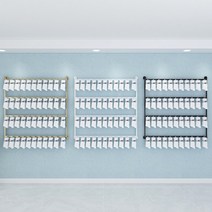 벽걸이 악세서리 진열대 쥬얼리 양말 휴대폰케이스, C 흰색 길이100 높이120(4단)후크36개