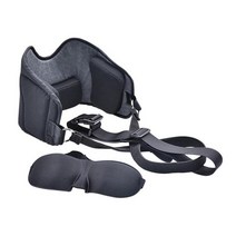 목견인기 1set 휴대용 감압 마사지 경추 견인 장치 목 어깨 통증 완화 및 물리적 용, 검은색