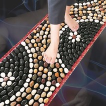 [발지압부위] 편안한발 맨발걷기 돌지압 어싱매트, 40x150CM 다채로운 고밀도