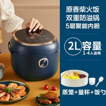 1인용 미니 밥솥 다용도 국밥솥 원룸 자취 한달살기 2인용 이유식 캠핑 소형 저당, 빈티지 블루