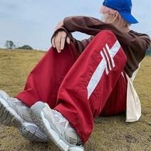 힙합 보이 팬츠 남 여름 트렌드 아메리칸 하이 스트리트 와이드 일자 배기 트레이닝 맨투맨