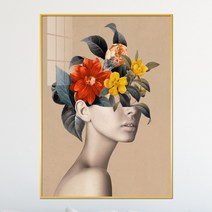 아트블루 꽃의 여인 인물 추상화 북유럽 감성 그림 인테리어 액자, 4_꽃의 여인 G