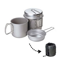 Snow Peak 캠핑 쿠커 콤보 세트 SCS 010 T 코펠 티탄, SCS-010, 알루미늄(SCS-010), 1개