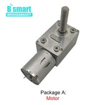 DC 기어 모터 6-24V 6-150RPM 웜기어 DC 모터 M8 나사산 샤프트 반전 CW/CCW 자동 잠금, 15 24V 18rpm_05 package R