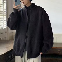 Cwadun 캐주얼 니트 카디건 재킷 남성용 두꺼운 아우터 스웨터