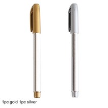 2 개/대 금속 컬러 펜 편지지 아트 키트 마커 서명 골드 실버 앨범 스크랩북 장식 페인트, [03] 1pc gold 1pc silver