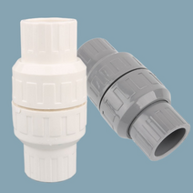 체크밸브 수도배관자재 1pc 2025324050mm pvc 체크 밸브 물 파이프 편도 역류 방지 밸브 수족관 물고기 탱크 정원 관개 파이프 조인트, i.d 50mm-흰색