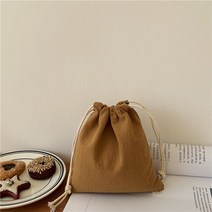 광목파우치 명품화장품 어린이집 친환경 파우치 일본산 플리티드 코튼 드로스트링 보관 파우치 포장 선물