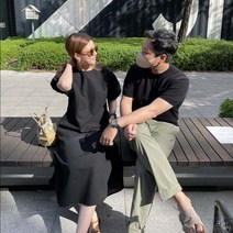 지지미원피스 커플시밀러룩 시어서커 제주도원피스 휴양지 만삭촬영