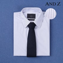 지오지아 앤드지 이지케어 네이비 핀 스트라이프 셔츠 넥타이 SET