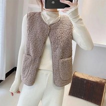 주디앤 여성 겨울 핫뜨 뽀글이 털 조끼 베스트