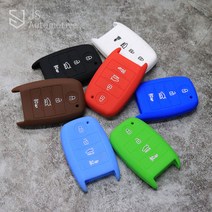 JS automotive 더뉴스포티지R 더뉴카렌스 풀커버 4버튼 젤리 실리콘 컬러 키홀더 스마트키 키케이스 스크래치 흠집방지 간편장착 새차선물 장식 용품, 레드