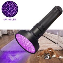 LED Blacklight-UV 손전등 LED 강력한 자외선 블랙 라이트 전갈 애완 동물 소변 얼룩 감지기 보라색 UV 라이트 토치, 100 uv black