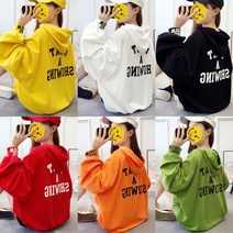 스타일아유 빅사이즈 여성 맨투맨 오버핏 후드티 4COLOR [A9B6TS018A]