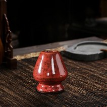 말차차선 도구 보이차 다도세트 차칙 브러쉬전문가용 차 거품기 거치대 전통 말차 용기 거치대 스탠드, 01 빨간