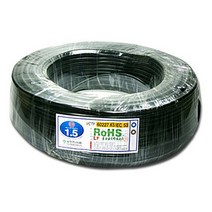 아시아전선 VCTF 1.5SQ 2C 전선 흑색 100m, 1개