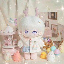 솜인형 옷 봉제 20cm diy 무속성 아이돌인형, 용뿔 달린 소녀인형