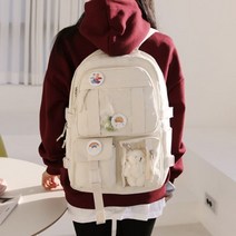 쇼프 대학생 직장인 포함 백팩 학교가방 뱃지 인형 고등학생 미니 1W9A88C5