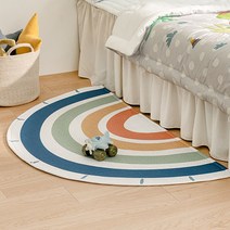 먼지없는 워셔블 사계절 방수 무지개 반원러그 2color R145