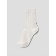 [에잇세컨즈] 베이직 잔골지 롱롱 양말 아이보리 (1931KTWY10)