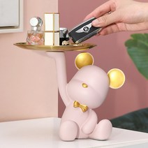 수지나 곰돌이 악세사리 트레이 오브제 다용도 보관함, 핑크