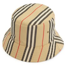 [버버리] [럭스보이] 아이콘 스트라이프 BUCKET HAT 8056242 공용 양면 버