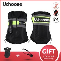 S-3XL 유니섹스 바이크 오토바이 에어백 조끼 보호 재킷 모토 Motocross 레이싱 CE 프로텍터, [01] S, [02] A-Black