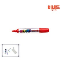 모나미 1P 고급 화이트보드 마카 마커 펜 레드 보드펜 지워지는매직 백묵 액체분필