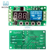 릴레이 DC 5V 12V 24V LED 빛 디지털 시간 지연 릴레이 트리거 사이클 타이머 스위치 회로 보드 타이밍 제어 모듈 DIY, 한개옵션0