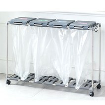 다용도분리수거함 활용 4단 분리수거함