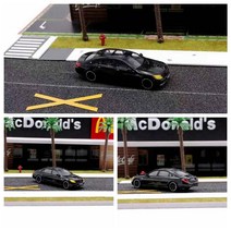 마스터 1:64 벤츠 Maybach S560 S680 합금 자동차 모델, 사무라이 블랙 화이트 림 F596