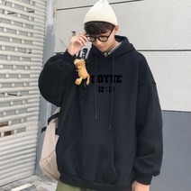 남자 후드티 가을여행룩 핏예쁜 오버핏 귀여운 연인 커플 기모 따뜻한 두꺼운 깔끔한 캐주얼