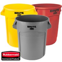 일음쇼핑^^*m루버메이드-BRUTE 원형컨테이너 FG263200YEL 121.1L 휴지통 대형쓰레기 업소휴대 점포 다용도함일medi^*^, ab*^^선택없는