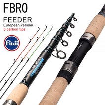 fbro 피더 낚싯대 텔레스코픽 스피닝 캐스팅 여행 로드 3.0 3.3 3.6m vara de pesca 잉어 피더 60-180g fuji pole, 3.6m 60-180g